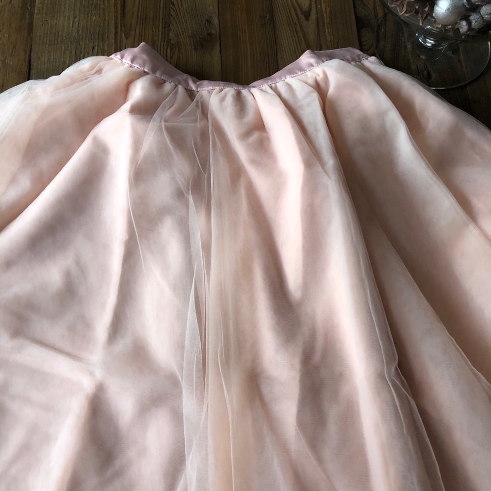 Peach midi tulle